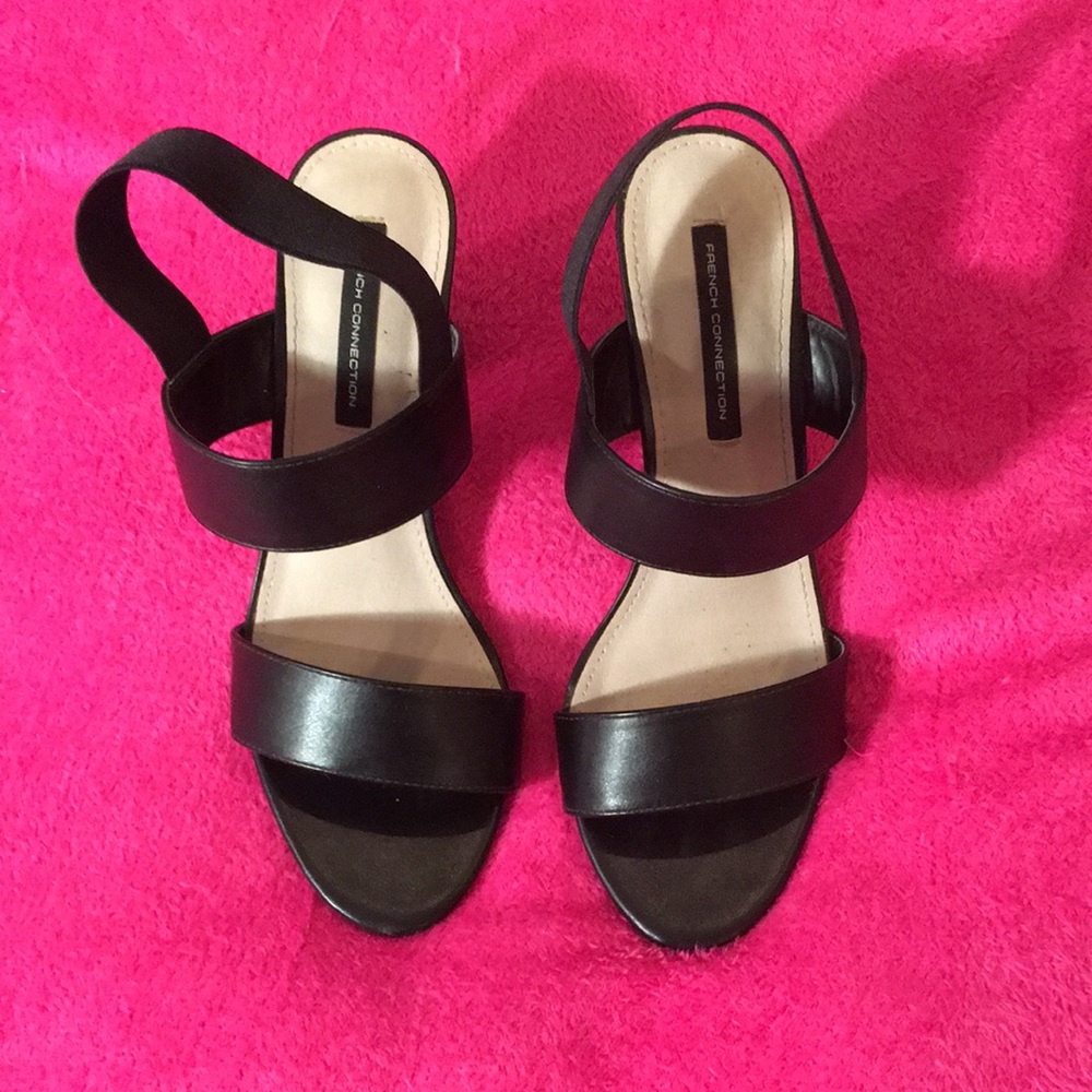 French Connection Black Elegant Sandals